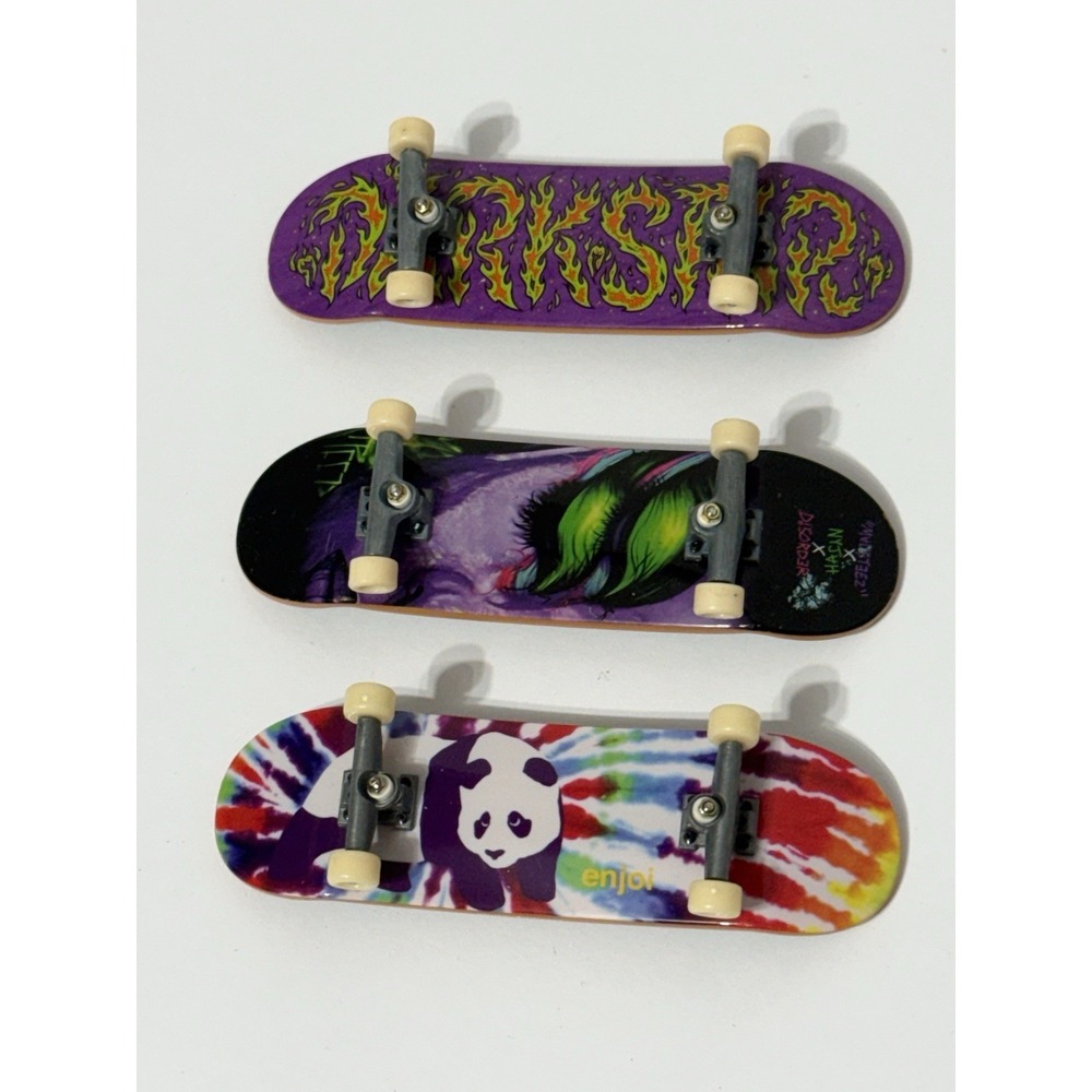 Tech Deck Lot of 3  Finger Skate boards; Darkstar, Enjoi, & Nyjah Disorder